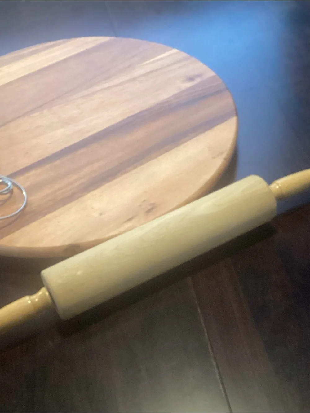 Vintage | Foley Maple Rolling Pin with Ball Bearings and carved handles. EUC